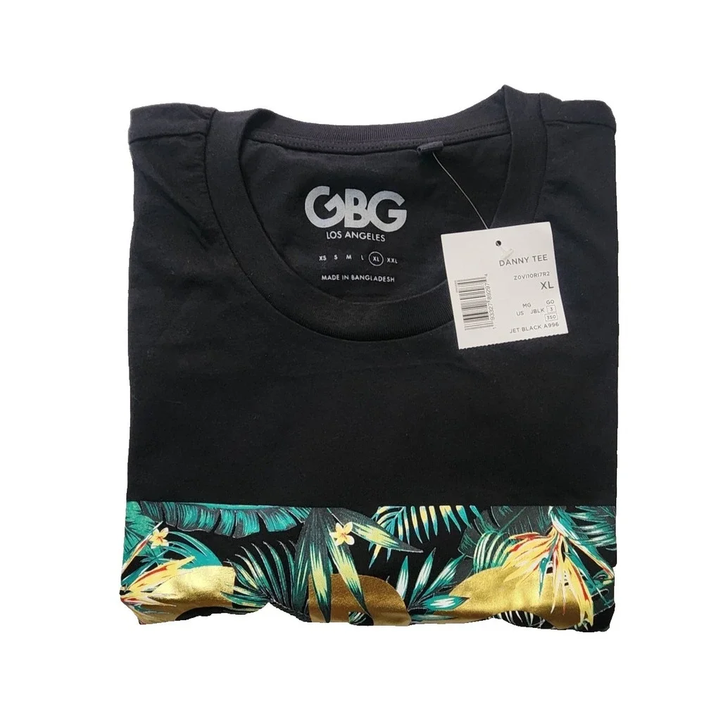 G by GUESS Los Angeles Men's Short Sleeve T-Shirt Size XL Danny Tee Black/Gold - Picture 7 of 7